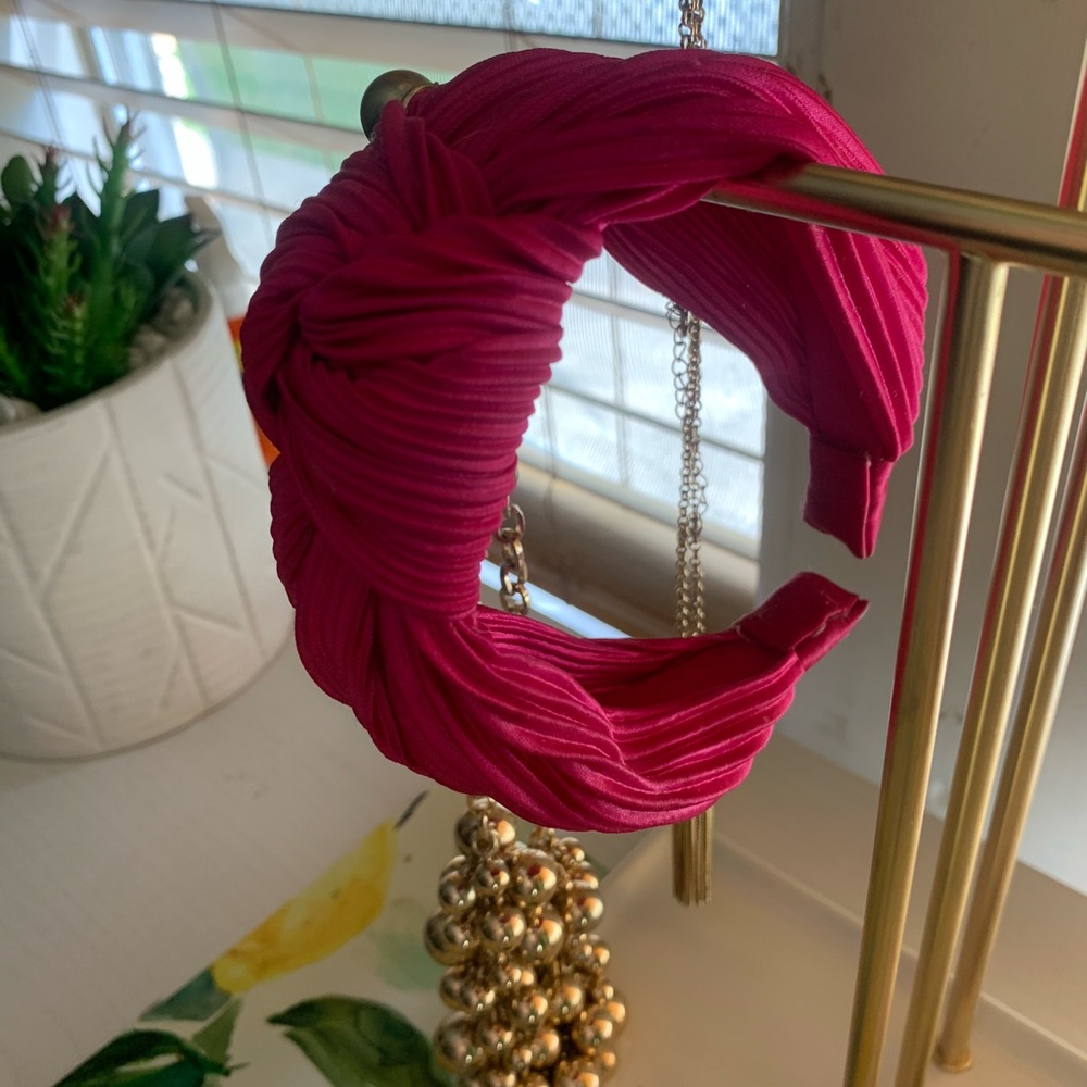 PINK SATIN KNOT HEADBAND BOUTIQUE